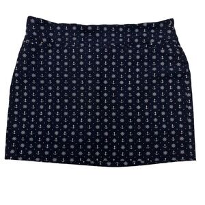 ATTYRE Woman Plus Size 16W Nautical Anchors Helms Elastic Waist Skirt Skort